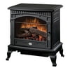 Dimplex 25" Traditional Electric Stove with Bevelled Glass Detailing, Matte Black