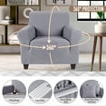 thumbnail image 5 of Timeles 1 Piece Stretch Sofa Slipcover Non Slip Armchair Cover Soft Jacquard Couch Cover Washable Furniture Protector with 1 Throw Pillow Cover (1 Seater, Light Gray), 5 of 7