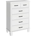 thumbnail image 2 of 6 Drawer Wooden Dresser Chest, Vintage Chest of Drawers Storage Cabinet with Handle, 2 of 9