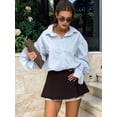 thumbnail image 5 of Button Down Shirt for Women Long Sleeve Blouses Tops Business Casual Work Outfits Blue S, 5 of 8