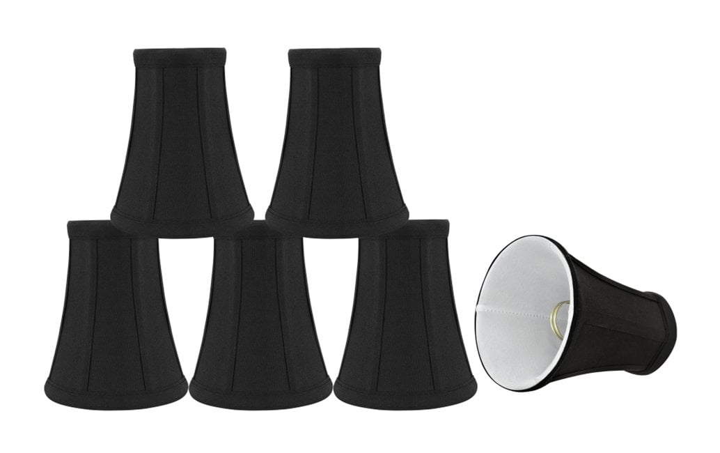 Black 2 1/2" x 4" x 5" Aspen Creative 30244-X Bell Clip-On Lamp Shade 