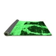 thumbnail image 2 of Ahgly Company Indoor Round Abstract Green Modern Area Rugs, 4' Round, 2 of 4