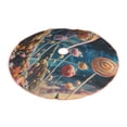 thumbnail image 2 of Balery Starry Sky Planet Lollipop Printed Christmas Tree Skirt , Merry Christmas Party Christmas Tree Decoration,Adjustable Tree Skirt-30", 2 of 8