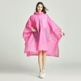 thumbnail image 2 of Tnobhg EVA Transparent Hooded Raincoat Adult Unisex Mid-length Poncho with Snap Buttons Waterproof Windproof Hiking Raincoats for Men Women, 2 of 7