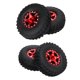 thumbnail image 4 of Juego de neumáticos RC de 4 Uds., tuerca de tornillo de goma de aleación de aluminio, manga cruzada pequeña, accesorios RC para coche Axial Scx24 1/24 RC, Rojo, 4 of 10