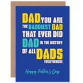 thumbnail image 1 of Daddiest Dad Fathers Day Greetings Card Plus Envelope Blank inside, 1 of 3