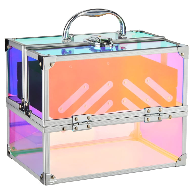 Walmart Train Case Cosmetics Organizer with 4 Trays for Travel
