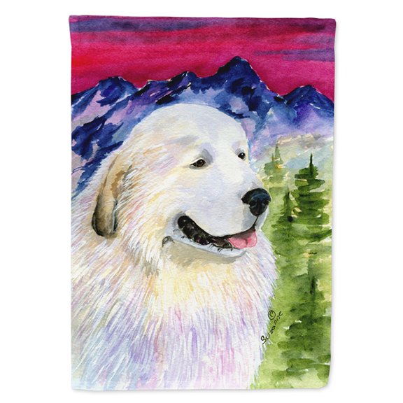 Great Pyrenees Flag Canvas House Size