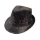 thumbnail image 4 of Sombreros de sol creativos Fedora con lentejuelas para viajes, juegos de rol, presentaciones en escenario al libre Negro, 4 of 8