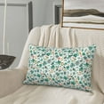 thumbnail image 5 of Naloa Floral In Teal Pillowcase, Throw Pillowcase, Wrinkle-Free, Stain-Resistant with Hidden Zipper for Bedroom Sofa-20"x30", 5 of 6