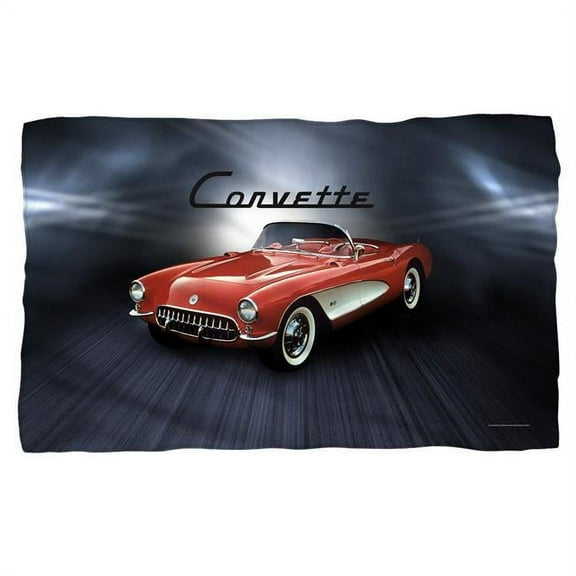 Chevrolet/corvette Shine-fleece Blanket-white-36x58