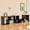 Black, variant on 55" Wood L-Shaped TV Stand, 2-Piece Freely Combinable Media Console with Open Storage Shelves
