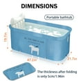 thumbnail image 3 of 47in Large Portable Folding Bathtub, Hot & Cold Soaking Bath tub, Blue Unicorn(SolarSoda), 3 of 11