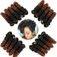 QUEENTAS 3 Pack 10 inch Bounce African Collection Crochet Braiding Hair