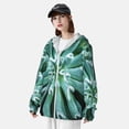 thumbnail image 3 of Gaeub Teal Cactus Men's and Women's UPF 50+ Long-Sleeved Sun Protection Clothing, Fishing Shirt Long Sleeve Zip-Small, 3 of 7