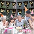 thumbnail image 3 of 3 Pack 18th/30th/40th/50th/60th Birthday or Wedding Anniversary Party Decorations Pennant Banner, Black Golden Banner Triangle Flagstyle:style4;, 3 of 5