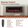 thumbnail image 2 of Mondawe 50 Inch Electric Fireplace with Bluetooth Speakers Wall Mounted Low Noise Ultra-Thin Linear Fireplace Adjustable 8 Flame Colors, Control by Button and Remote, 8h Timer, 2 of 10