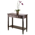 thumbnail image 2 of Pemberly Row Tapered Leg Console Hall Table in Antique Walnut, 2 of 3