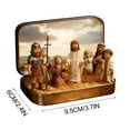 thumbnail image 4 of Luiuiu 2Pcs Mini Nativity Set in a Tin Box, Handcrafted Resin Christmas Scene for Tabletop Decor, Birth of Jesus with Holy Family Sheep & Jesus Figurines,Small Religious Christmas Decor, 4 of 5