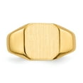thumbnail image 4 of 14K Yellow Gold Ring Band Signet 9.5x9.5mm Closed Back, Size 8, 4 of 5