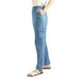 thumbnail image 6 of Turtle Bay New York Women's Elastic Stretch Waist Casual Denim Pull-on Cargo Pants, 6 of 9
