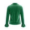 thumbnail image 6 of Klisyaur Womens Button Down Jackets Velvet Collared Long Sleeve Slim Cardigans Casual Trendy Comfy Fall Winter Tops, 6 of 7