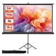 thumbnail image 1 of VEVOR Tripod Projector Screen with Stand 84 Inch 160° Wide Angle 4K HD 16:9 Screen, 1 of 9