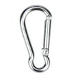 thumbnail image 2 of 10x Silver Carabiners Push Spring Snap Clip Small Hook Keychain Key Hiking 1"-2", 2 of 6