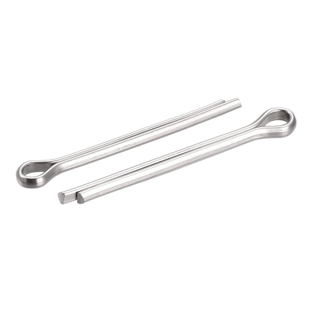 Unique Bargains Split Cotter Pin, 4x40mm 316 Raccord de Fixation à Clip en Acier Inoxydable, Argent 2Pack