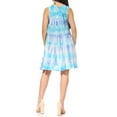 thumbnail image 2 of Sakkas Marta Women's Casual Summer Tie Dye Flowy Boho Maxi Sleeveless Dress Loose - 362107-Turq - One Size, 2 of 5