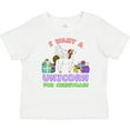 thumbnail image 3 of Inktastic I Want a Unicorn for Christmas with Presents Boys or Girls Baby T-Shirt, 3 of 5