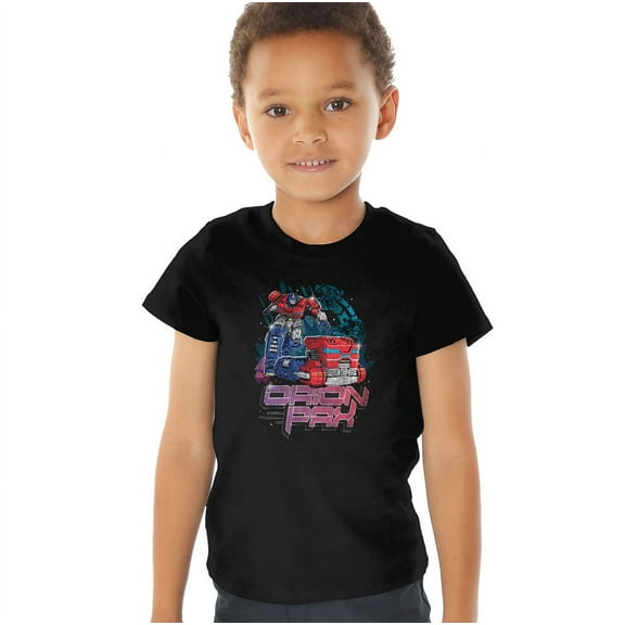 TRANSFORMERS ONE Orion Pax Retro Kids T Shirt (2) for Toddler Boys and Girls, Black