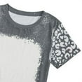 thumbnail image 4 of ICHUANYI Clearance Women's Summer Fashion Slim Tie Round Neck Short Sleeve T-shirt(Gray, M) ICHUANYI WER2023081005578, 4 of 5