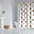 thumbnail image 2 of White Highland Cow Flower Pattern Shower Curtain 72"x84" ,Bathroom Decorative Shower Curtains Set with 12 Hooks,Modern Waterproof Washable Shower Curtain, 2 of 6