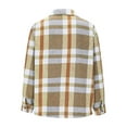 thumbnail image 5 of Fewfanhot Womens Fall Clothes Flannel Plaid Fall Outfits Long Sleeve Button Down Shirts Jacket Coats with Pockets, 5 of 6