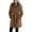 Camel, variant on Womens Wool Faux Fur Trim Walker Coat
