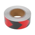 thumbnail image 1 of Cinta Reflectante de Advertencia de Seguridad Única Bargains 1 Pcs Aumento de Visibilidad Tiras Reflectantes 98.43ftx1.97" Rojo, Negro, 1 of 6