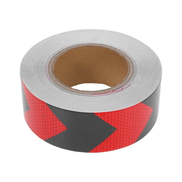 Cinta Reflectante de Advertencia de Seguridad Única Bargains 1 Pcs Aumento de Visibilidad Tiras Reflectantes 98.43ftx1.97" Rojo, Negro