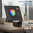 thumbnail image 4 of OXAA 25W 2-Port USB GaN Fast Wall Charger USB C & A - Compact PD 3.0 Power Adapter for iOS & Android Devices, 4 of 7
