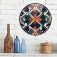 thumbnail image 3 of Yayeee Wall Clock Battery Operated 11.9" Silent Quartz Non-Ticking for Living Room Decor, Green Abstract, 3 of 8