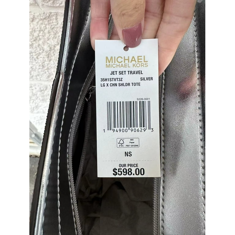 Michael Kors Original Jet Set Large Metallic Logo Purse Handbag