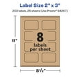 thumbnail image 6 of Avery Kraft Brown Rectangle Scalloped Labels, 2" x 3", 200 Labels, 6 of 9