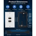 thumbnail image 4 of Placa de pared HDMI ELECTOP 8K 2.1 (2 puertos) con soporte de montaje, 4 of 7
