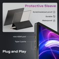 thumbnail image 4 of MP Mobile Pixels New Glance Plus Monitor portátil OLED de 15,6'', extensor de pantalla para portátil 1MS 100000:1 con altavoces duales, Plug & Play, Windows/macOS/Switch/Android, funda protectora incl, 4 of 5