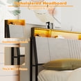 thumbnail image 7 of WANTAI Full Size Upholstered Bed Frame with LED Lights & Storage, 7 of 7