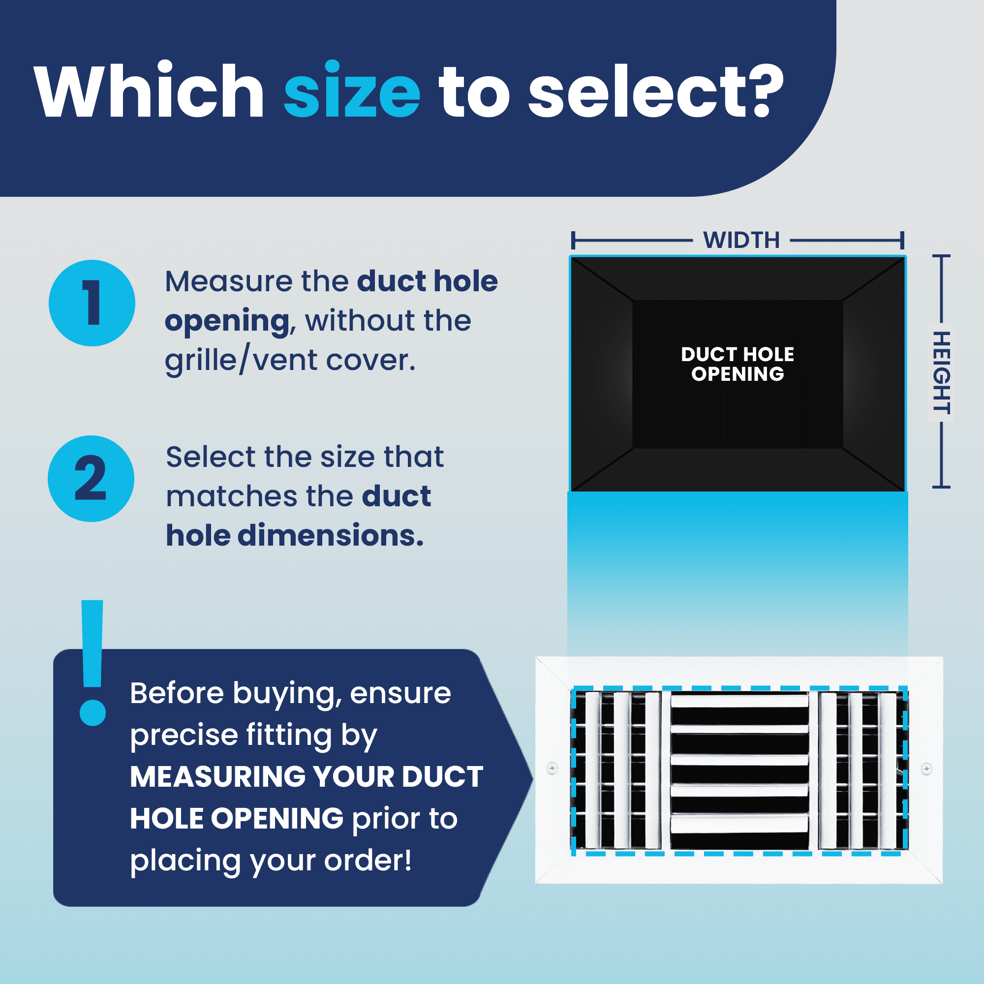 ACLAMINAIRE 12x6 3-Way Vent Cover Ceiling HVAC Aluminum Curved Blade [13.6x7.6 Face]