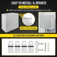 thumbnail image 4 of Kojooin Steel Electrical Box, IP66 Waterproof and Dustproof Hinged Enclosure with Lock and Mounting Plate, 4 of 8