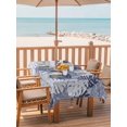 thumbnail image 2 of Outdoor Tablecloth with Umbrella Hole for Patio/Picnic/Party/Camping, Purple Blue Palm Leaves Waterproof Table Cloth Rectangle Table Cover Washable, Summer Tropical Botanical Farmhouse (60"x 84"), 2 of 9