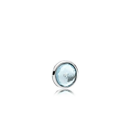 - March petite element in sterling silver w/1 bezel-set flower Charm 792175NAB
