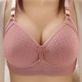 thumbnail image 2 of Herrnalise Women's Lace Edge Vertical Stripe Back Bra Padded Bra Wireless Lingerie For women, 2 of 3